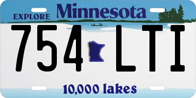 MN license plate 754LTI