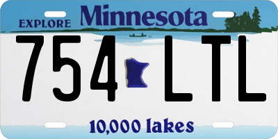 MN license plate 754LTL