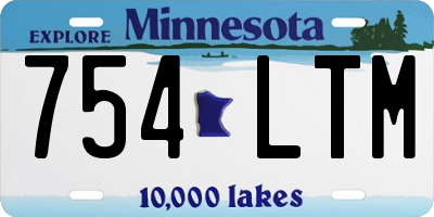 MN license plate 754LTM