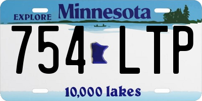 MN license plate 754LTP