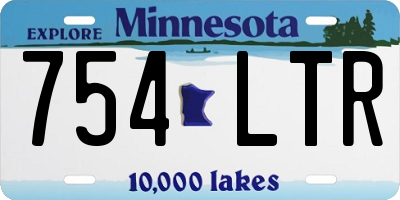 MN license plate 754LTR