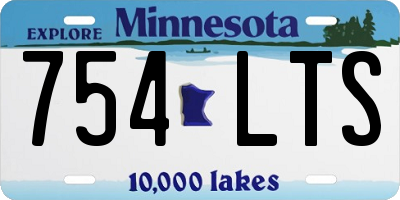 MN license plate 754LTS
