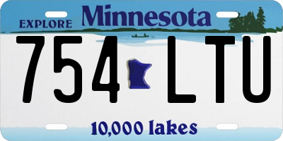 MN license plate 754LTU