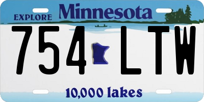 MN license plate 754LTW