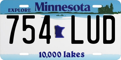 MN license plate 754LUD