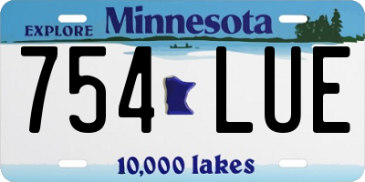 MN license plate 754LUE