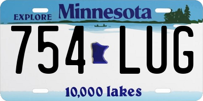 MN license plate 754LUG