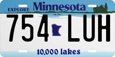 MN license plate 754LUH