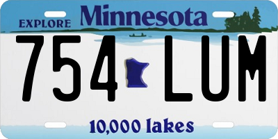 MN license plate 754LUM