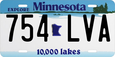 MN license plate 754LVA