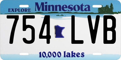 MN license plate 754LVB