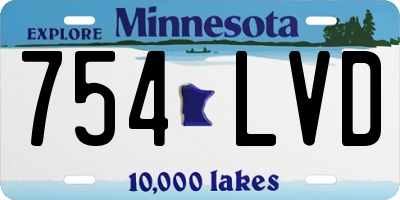 MN license plate 754LVD
