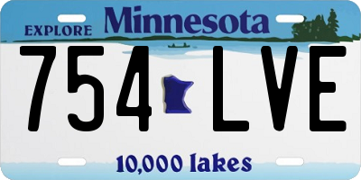 MN license plate 754LVE