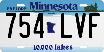 MN license plate 754LVF