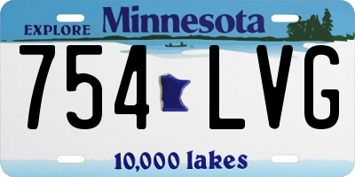 MN license plate 754LVG