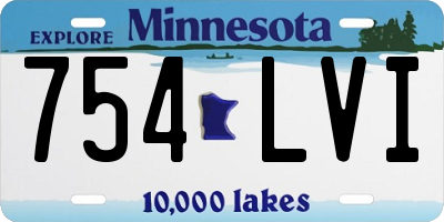 MN license plate 754LVI