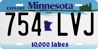 MN license plate 754LVJ
