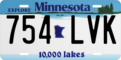 MN license plate 754LVK