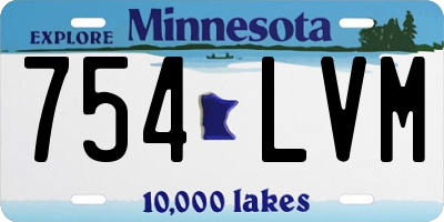MN license plate 754LVM