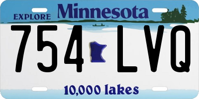MN license plate 754LVQ
