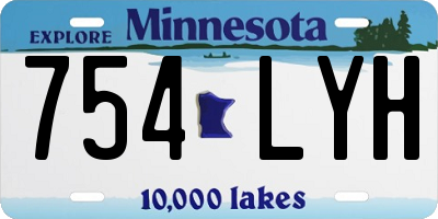 MN license plate 754LYH