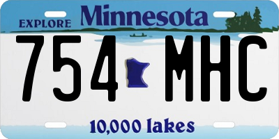 MN license plate 754MHC