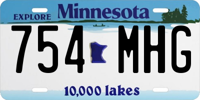 MN license plate 754MHG