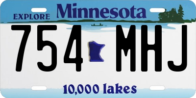 MN license plate 754MHJ