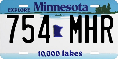 MN license plate 754MHR