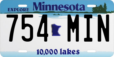 MN license plate 754MIN