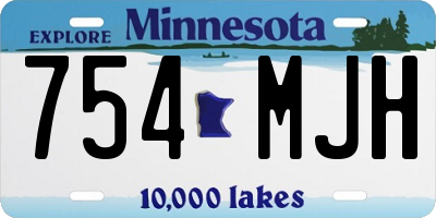 MN license plate 754MJH