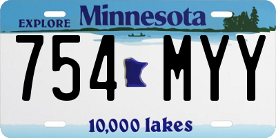MN license plate 754MYY