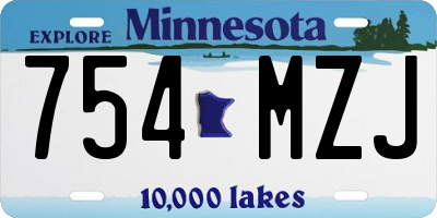 MN license plate 754MZJ