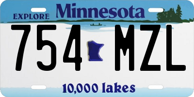 MN license plate 754MZL