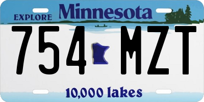 MN license plate 754MZT