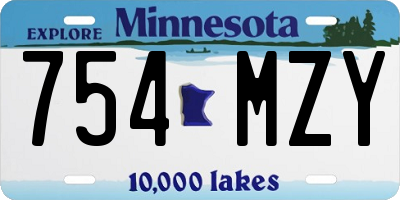MN license plate 754MZY