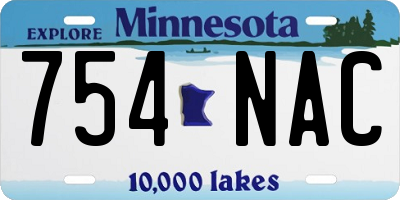 MN license plate 754NAC