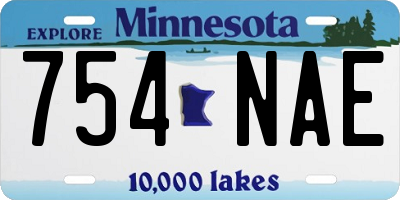 MN license plate 754NAE