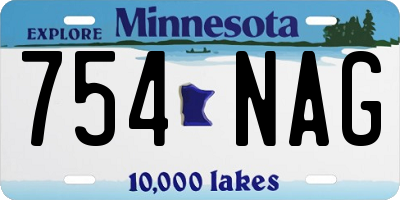 MN license plate 754NAG