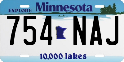 MN license plate 754NAJ