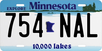 MN license plate 754NAL