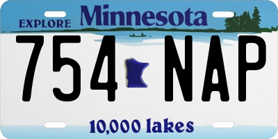 MN license plate 754NAP