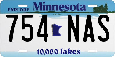 MN license plate 754NAS