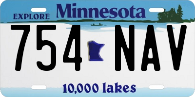 MN license plate 754NAV