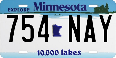 MN license plate 754NAY