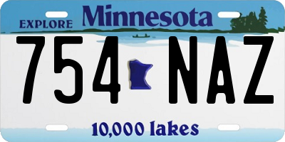 MN license plate 754NAZ