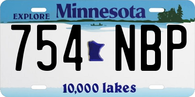 MN license plate 754NBP