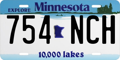 MN license plate 754NCH