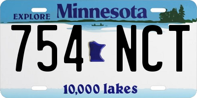 MN license plate 754NCT
