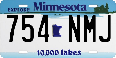 MN license plate 754NMJ